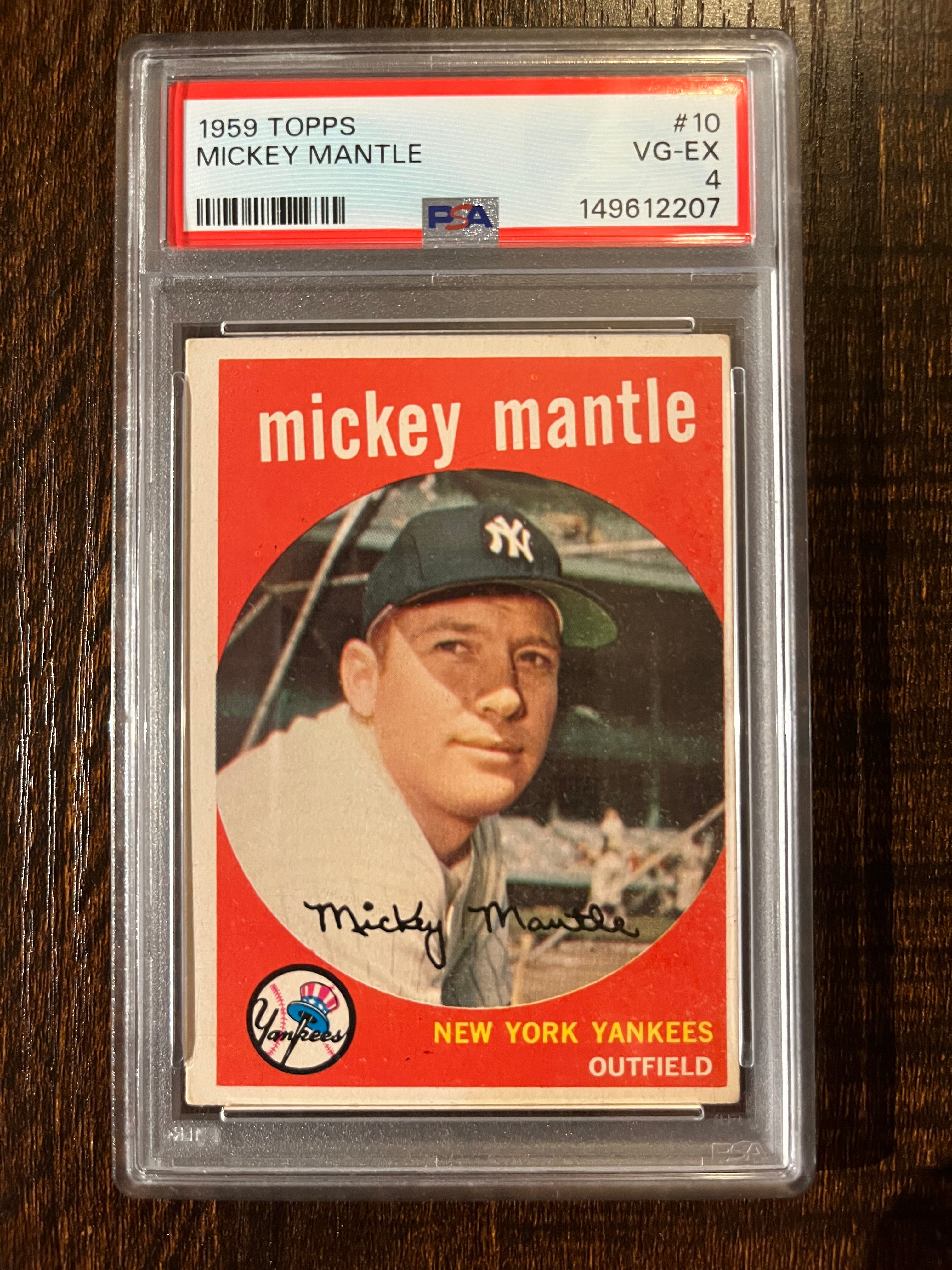 1959 Topps Mickey Mantle #10 PSA 4