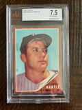 1962 Topps Mickey Mantle BVG 7.5