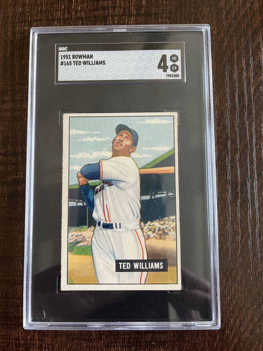 Beautiful 1951 Bowman Ted Williams SGC 4