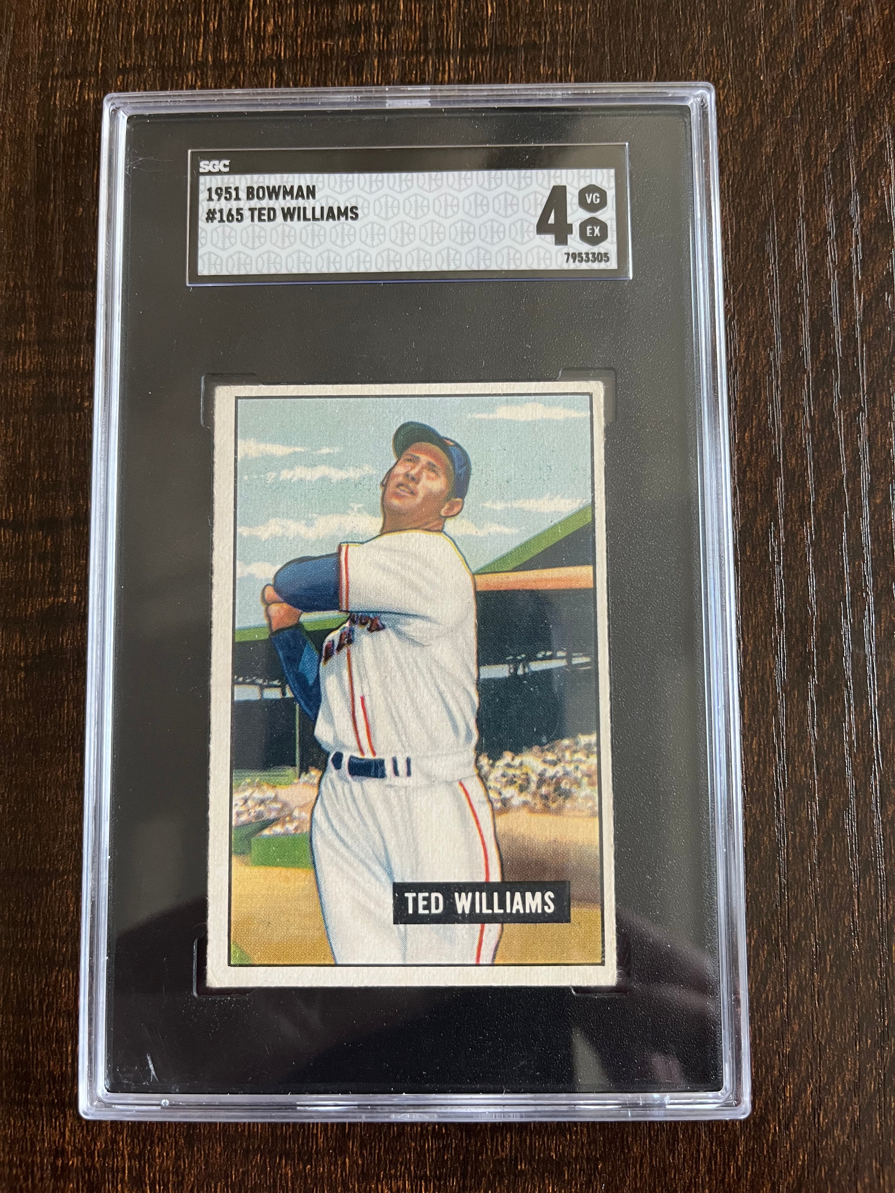 Beautiful 1951 Bowman Ted Williams SGC 4
