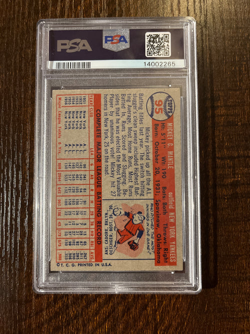 1957 Topps Mickey Mantle #95 PSA 8 NM-MT