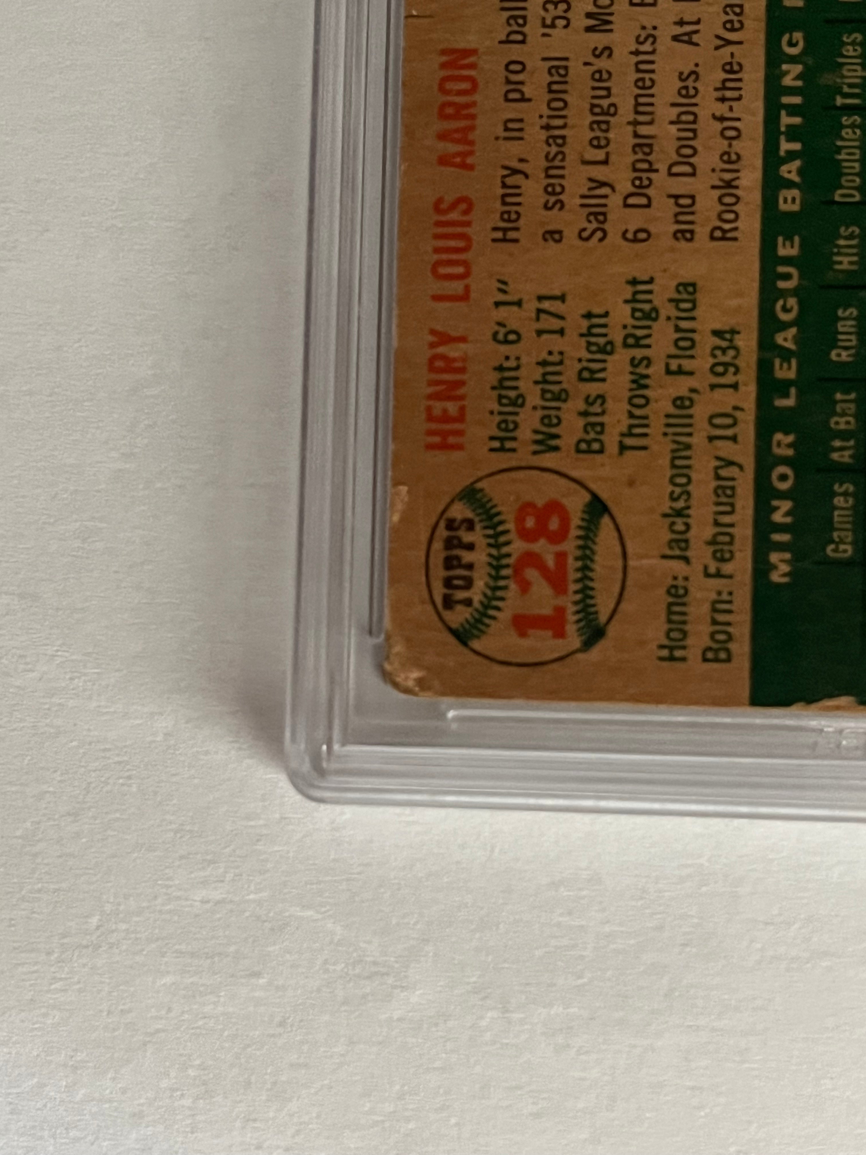 1954 Topps Hank Aaron (Rookie) #128 MBA 1