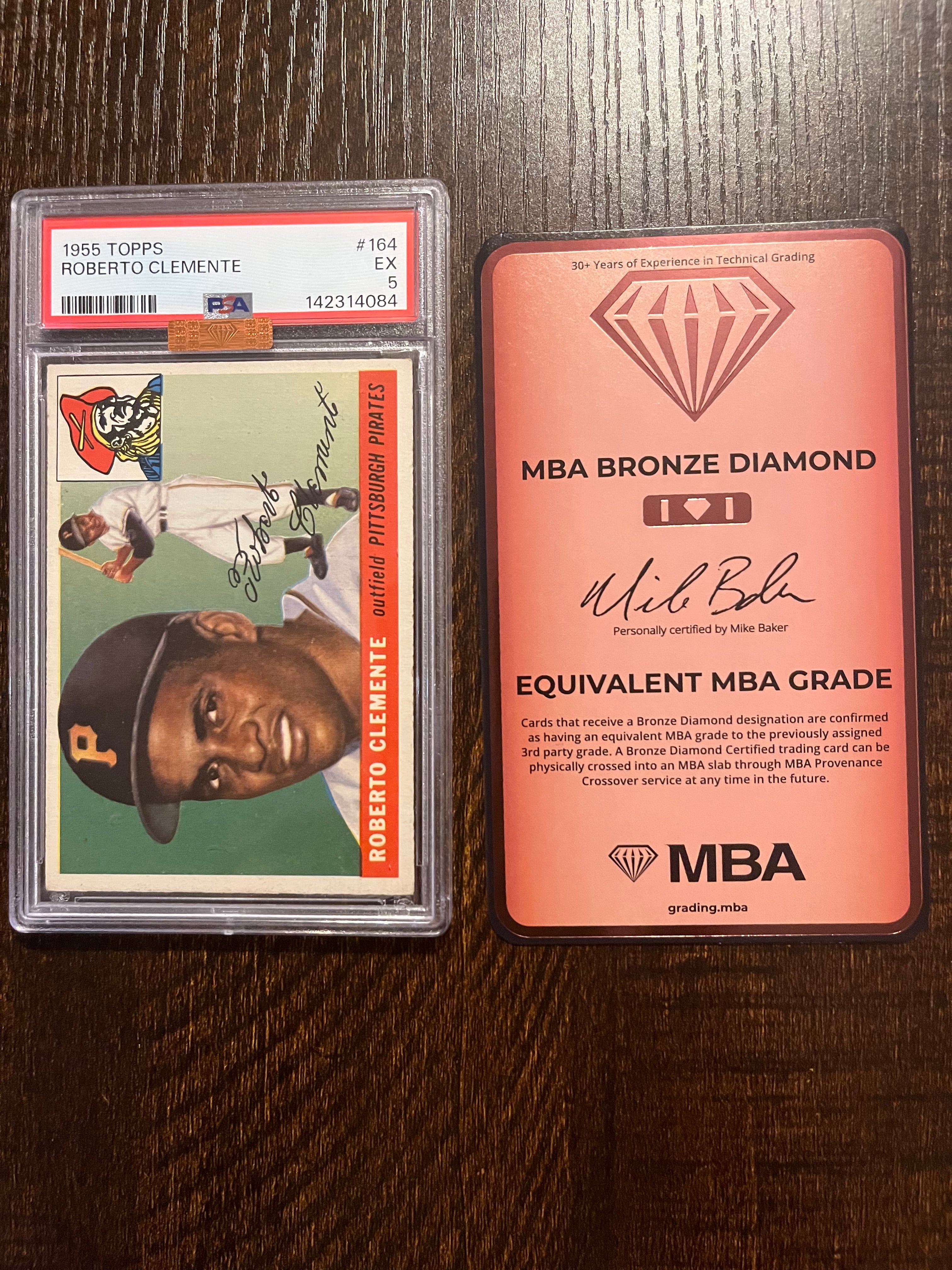 Stunning 1955 Topps Roberto Clemente RC PSA 5 MBA Bronze