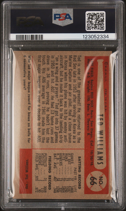 1954 Bowman Ted Williams PSA 2