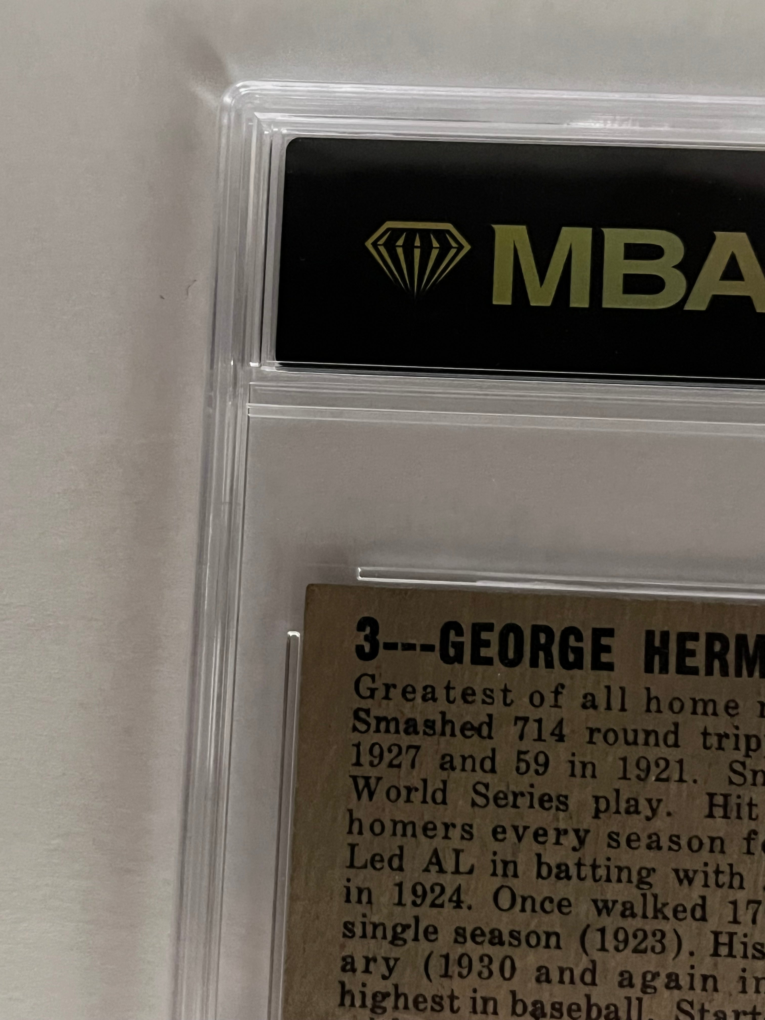 Perfectly Centered 1948 Leaf Babe Ruth #3 MBA 3