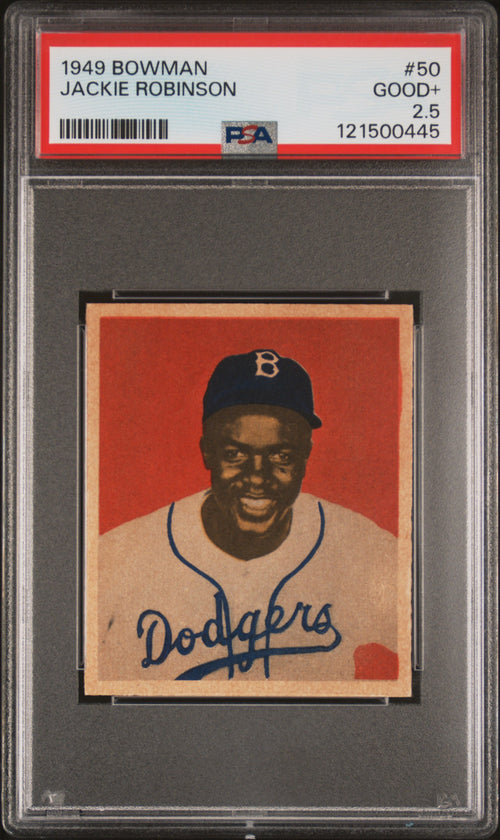 1949 Bowman Jackie Robinson PSA 2.5 MBA Gold