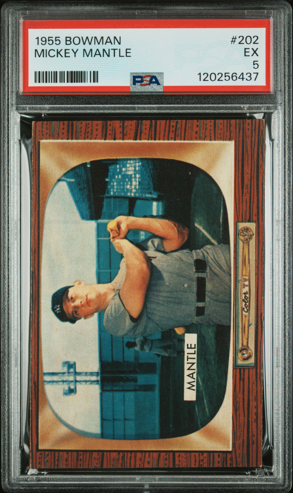 1955 Bowman Mickey Mantle PSA 5 MBA Gold