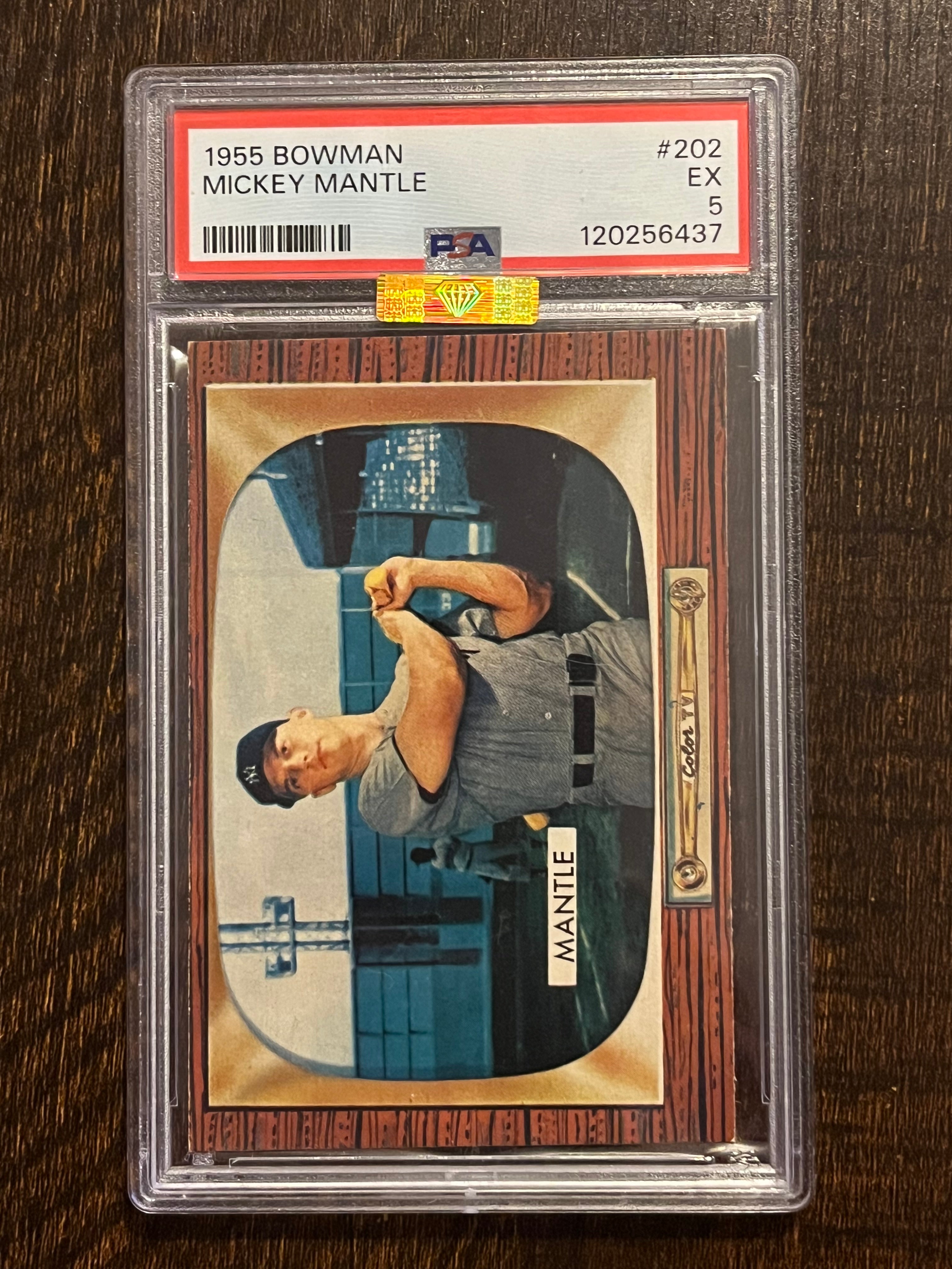 1955 Bowman Mickey Mantle PSA 5 MBA Gold