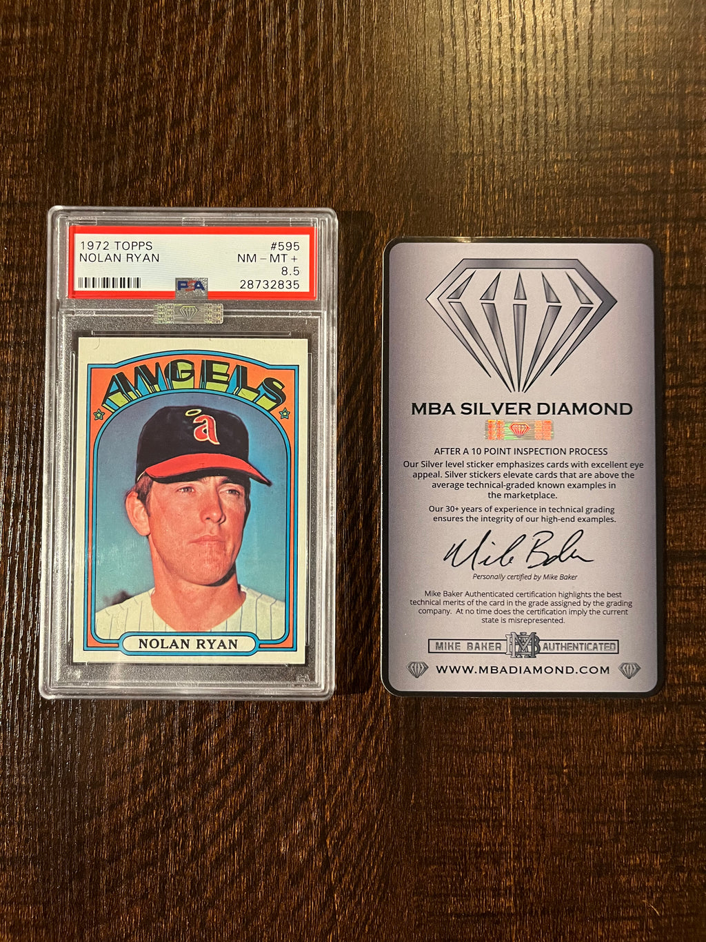 1972 Topps Nolan Ryan #595 PSA 8.5 - MBA Silver - top 15%