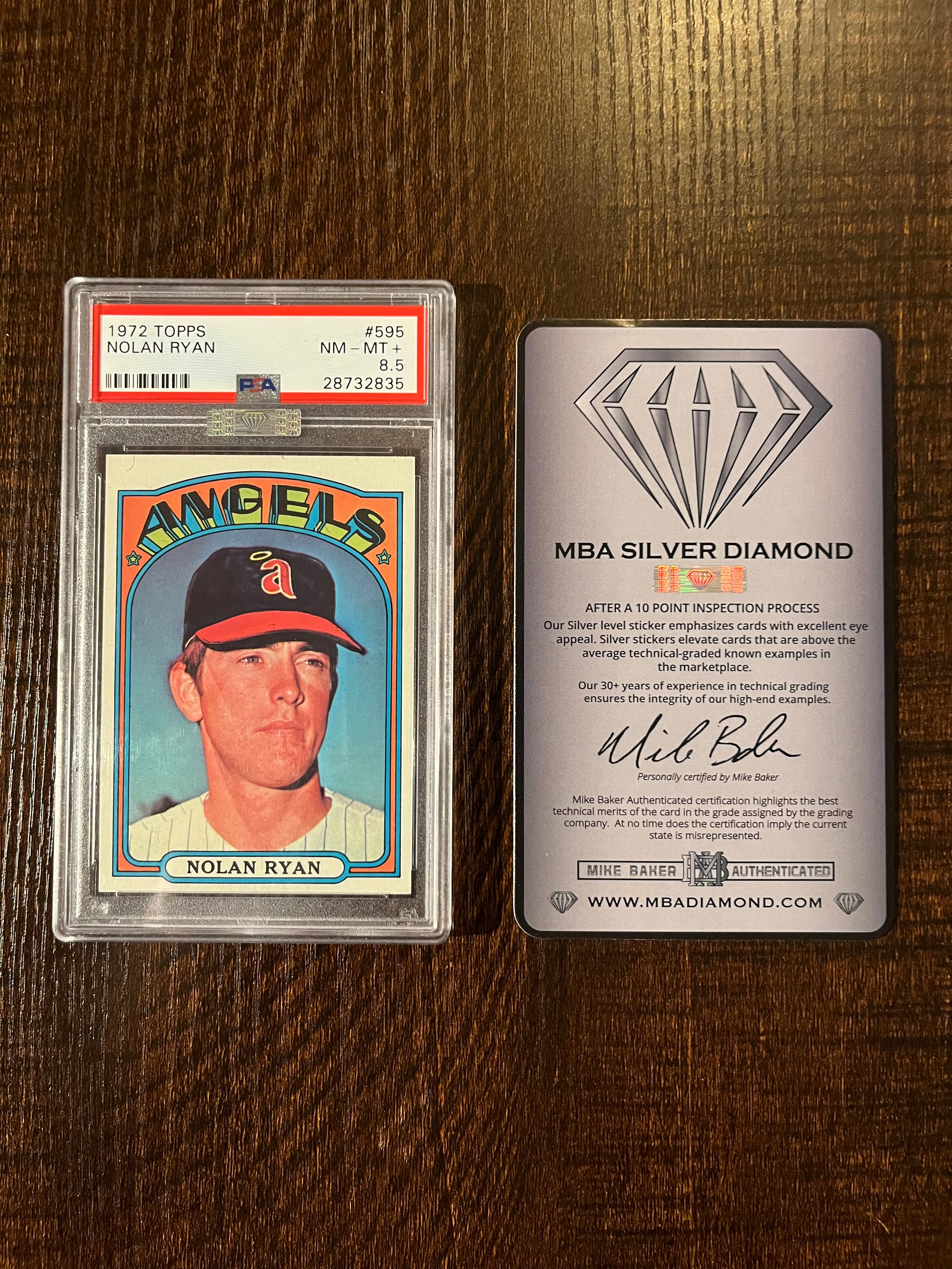 1972 Topps Nolan Ryan #595 PSA 8.5 - MBA Silver - top 15%