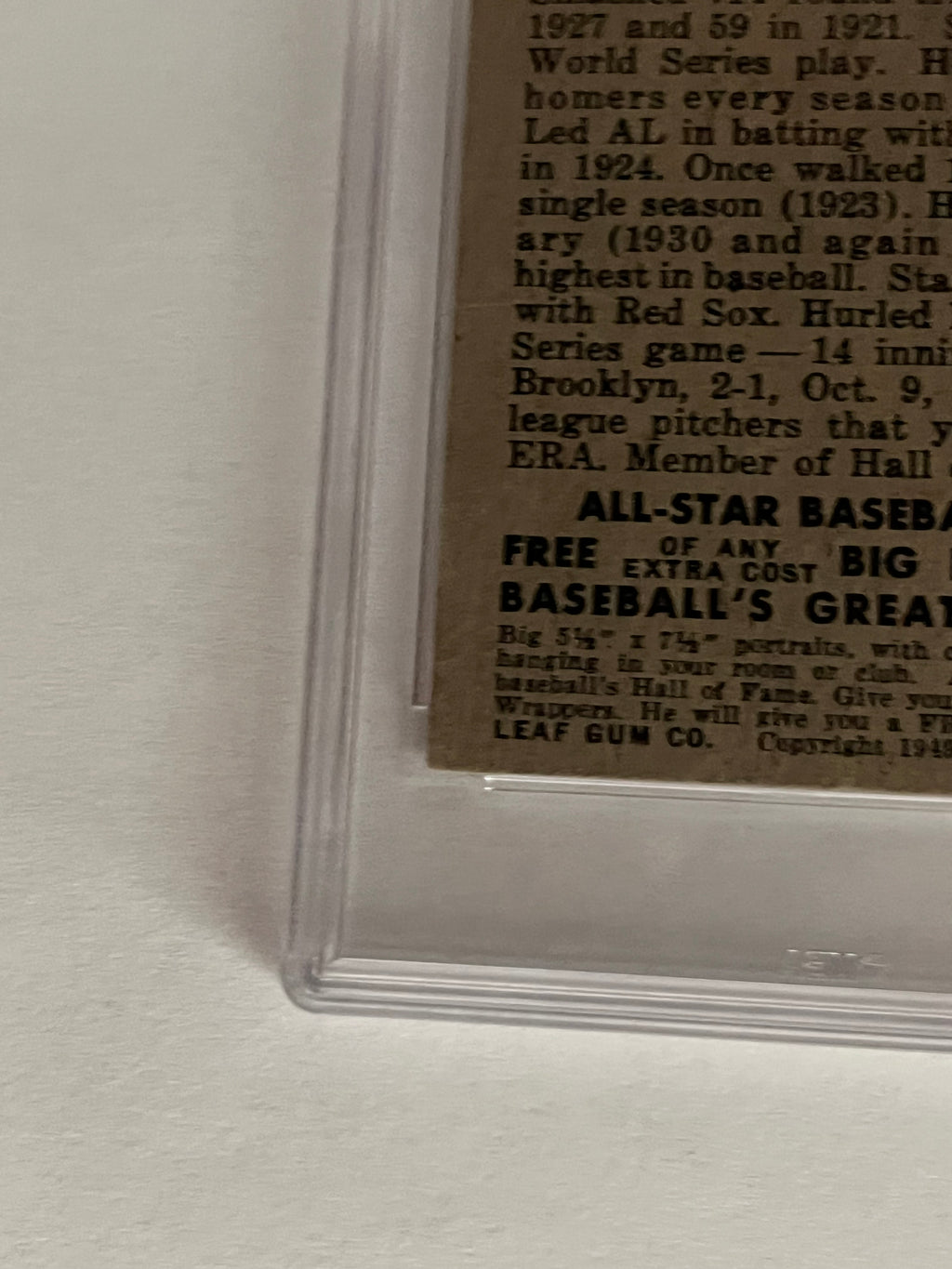 Perfectly Centered 1948 Leaf Babe Ruth #3 MBA 3