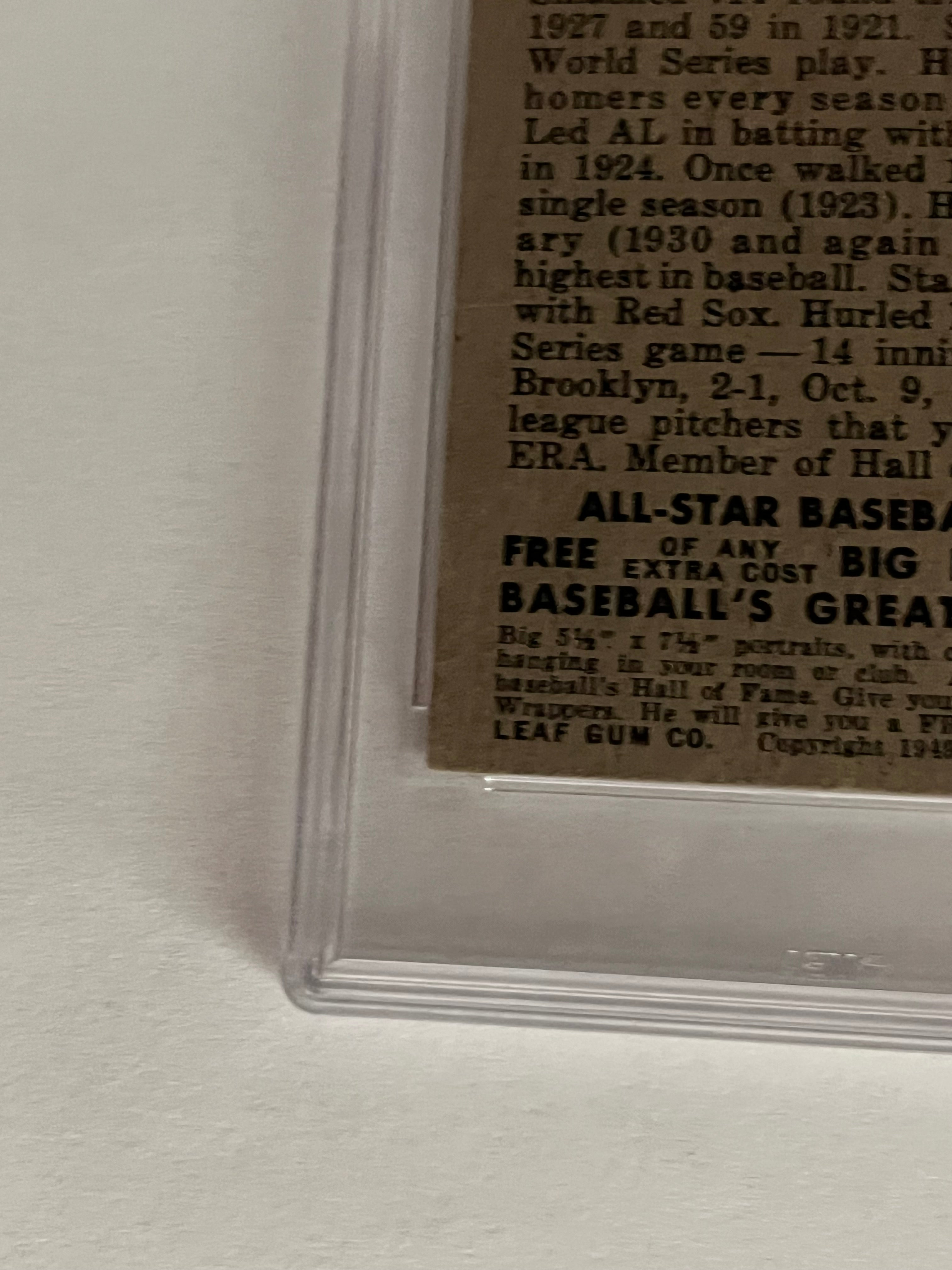 Perfectly Centered 1948 Leaf Babe Ruth #3 MBA 3