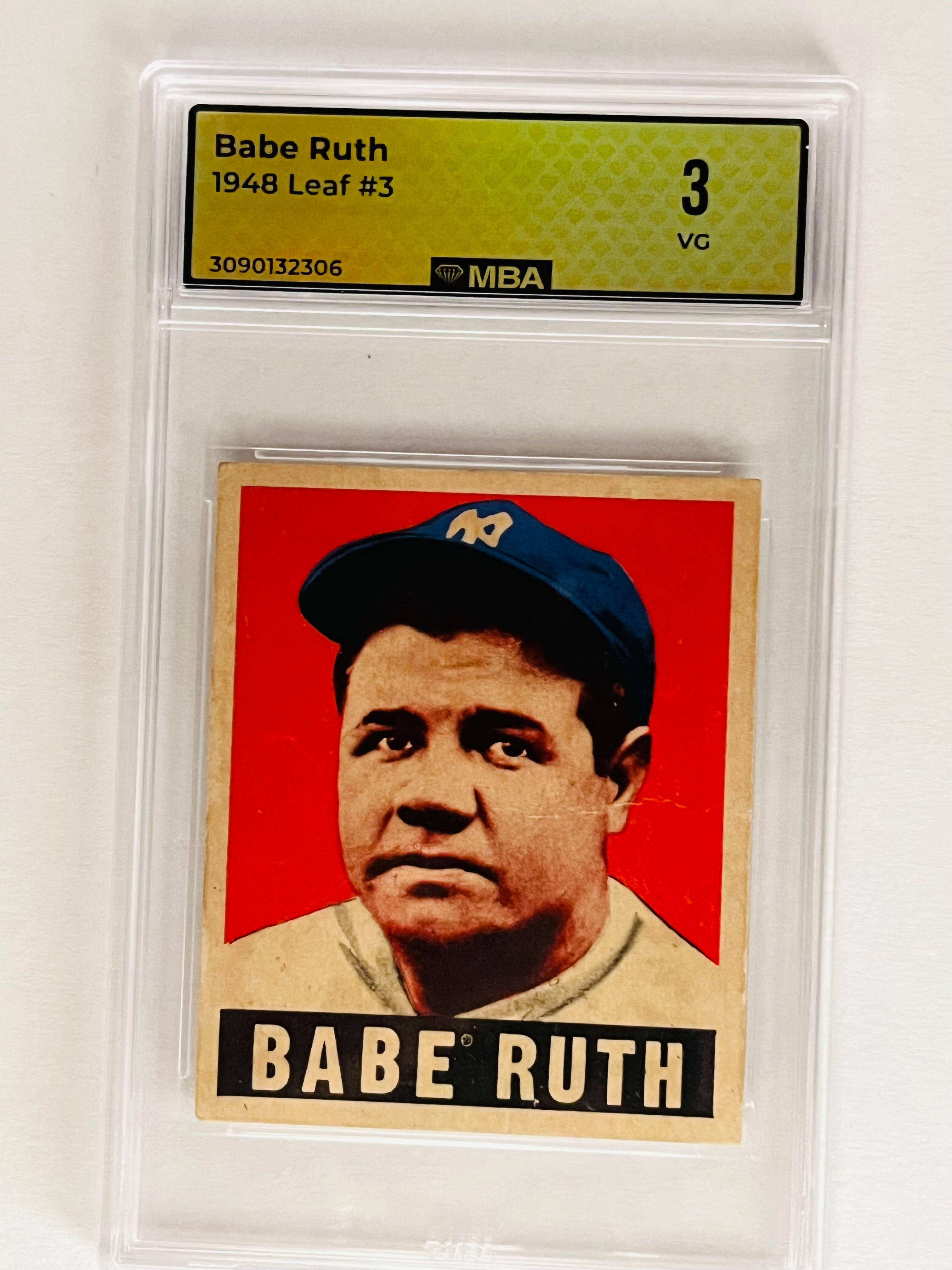 Perfectly Centered 1948 Leaf Babe Ruth #3 MBA 3