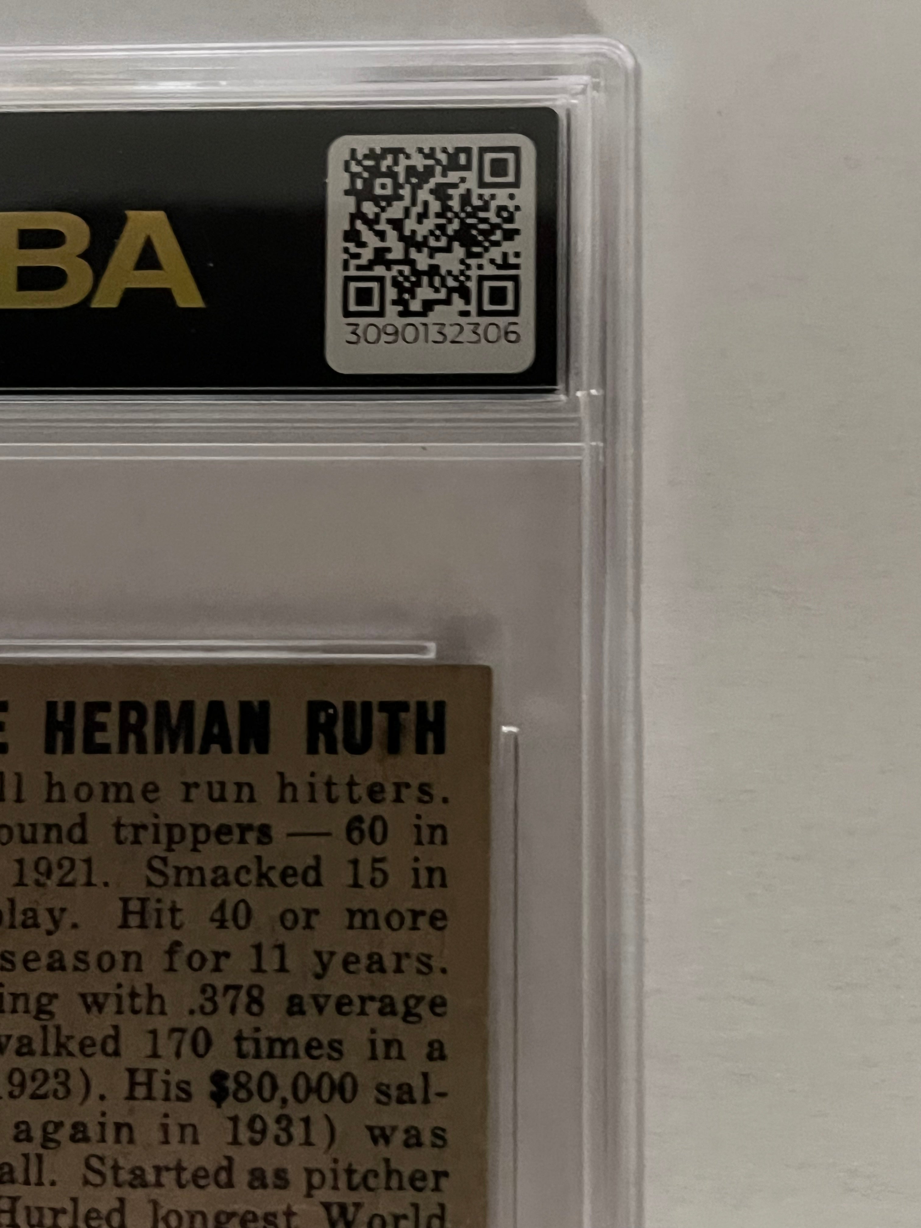 Perfectly Centered 1948 Leaf Babe Ruth #3 MBA 3