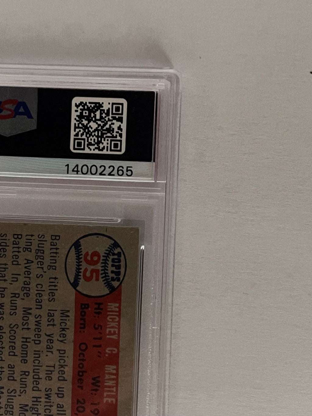 1957 Topps Mickey Mantle #95 PSA 8 NM-MT